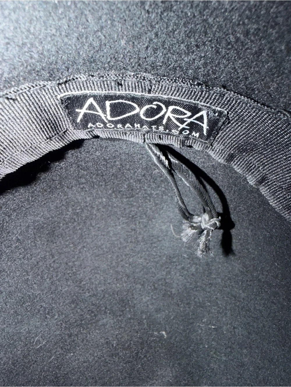ADORA Black Wool Cloche with Braided Band - Picture 2 of 2
